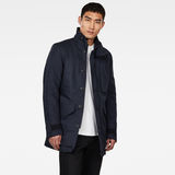 G-Star RAW® Scutar Utility Padded Trench Coat Dark blue model front