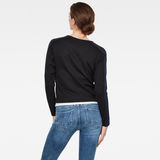 G-Star RAW® Nostelle Cropped Sweater Black model back
