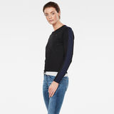 G-Star RAW® Nostelle Cropped Sweater Black model side