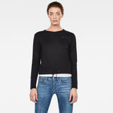 G-Star RAW® Nostelle Cropped Sweater Black model front