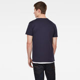 G-Star RAW® Straight Round Neck T-Shirt Bleu foncé