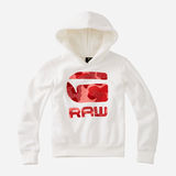 G-Star RAW® Hooded Sweater Beige model front