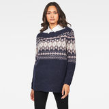G-Star RAW® Jacquard Knitted Sweater Medium blue model front