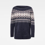 G-Star RAW® Jacquard Knitted Sweater Medium blue flat front