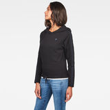 G-Star RAW® Nostelle Cropped Sweater Black model side