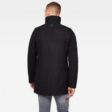G-Star RAW® Scutar Utility Wool Trench Coat Black model back