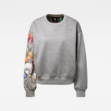 G-Star RAW® Graphic 2 Loose Sweater Grey flat front