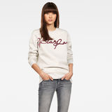 G-Star RAW® Graphic 4 Boyfriend Sweater White model front