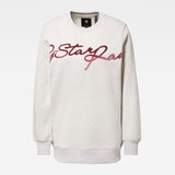 G-Star RAW® Graphic 4 Boyfriend Sweater White flat front