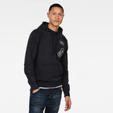 G-Star RAW® CNY Graphic Patches Sweater Black model front
