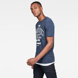 G-Star RAW® Slim Logo Denim T-Shirt Bleu foncé