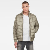 G-Star RAW® Meefic Quilted Overshirt Green model front