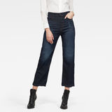 G-Star RAW® Tedie Ultra High Straight Ripped Edge Ankle C Jeans Dark blue