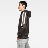 G-Star RAW® Side Stripe Hooded Sweater Grey model side