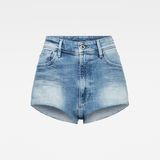 G-Star RAW® Shorts Kafey Ultra High Hotpants Raw Edge Bleu clair front