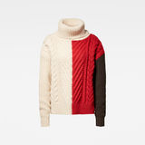 G-Star RAW® Weet Turtleneck Knitted Sweater White flat front