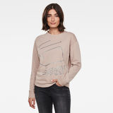 G-Star RAW® Graphic Shift Xzyph Sweater Pink model front