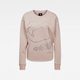 G-Star RAW® Graphic Shift Xzyph Sweater Pink flat front
