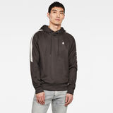 G-Star RAW® Side Stripe Hooded Sweater Grey model front