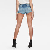 G-Star RAW® Shorts Kafey Ultra High Hotpants Raw Edge Bleu clair model