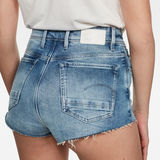 G-Star RAW® Kafey Ultra High Hotpants Raw Edge Light blue front flat
