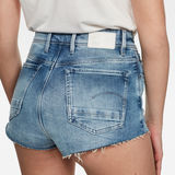 G-Star RAW® Shorts Kafey Ultra High Hotpants Raw Edge Bleu clair front flat