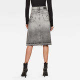 G-Star RAW® 3301 A-line Midi Ripped Edge Skirt Grey