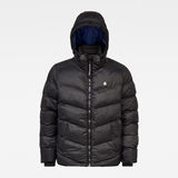 G-Star RAW® Whistler Hooded Puffer Jacket Black flat front