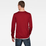 G-Star RAW® Premium Basic Knitted Sweater Red model back