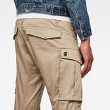 G-Star RAW® 3D Cargo Straight Tapered Pants Brown model back zoom