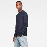 G-Star RAW® Indigo Washed Sweater Dark blue model side