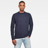 G-Star RAW® Indigo Washed Sweater Dark blue model front