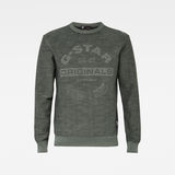 G-Star RAW® Premium Core Logo Knit Sweater Green flat front