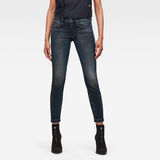 G-Star RAW® 3301 Mid Skinny Ripped Edge Ankle Jeans Dark blue