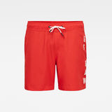 G-Star RAW® Dirik solid Artwork Swimshorts Red front bust
