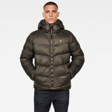 G-Star RAW® Whistler Hooded Puffer Jacket Grey model front