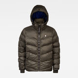 G-Star RAW® Whistler Hooded Puffer Jacket Grey flat front
