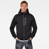 G-Star RAW® Utility Hooded Softshell Jacket Black model front