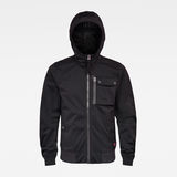 G-Star RAW® Utility Hooded Softshell Jacket Black flat front