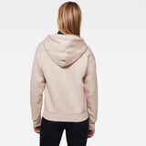 G-Star RAW® Premium Core Hooded Zip Through Sweater Beige model back