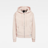 G-Star RAW® Premium Core Hooded Zip Through Sweater Beige flat front