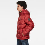 G-Star RAW® Whistler Hooded Puffer Jacket Red model side