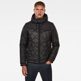 G-Star RAW® Attacc Heatseal Quilted Hooded Jacket Black model front