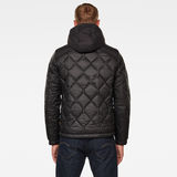 G-Star RAW® Attacc Heatseal Quilted Hooded Jacket Black model back