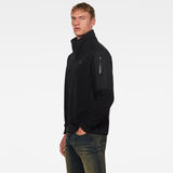 G-Star RAW® Tech Fleece Funnel Zip Sweater Black model side