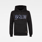 G-Star RAW® Applique Logo Hoodie Black flat front