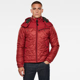 G-Star RAW® Attacc Heatseal Quilted Hooded Jacket Red model front