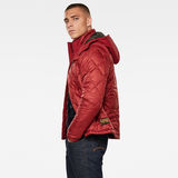 G-Star RAW® Attacc Heatseal Quilted Hooded Jacket Red model side