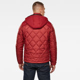 G-Star RAW® Attacc Heatseal Quilted Hooded Jacket Red model back