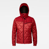 G-Star RAW® Attacc Heatseal Quilted Hooded Jacket Red flat front